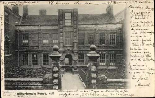 Ak Kingston upon Hull Yorkshire, Wilberforce House