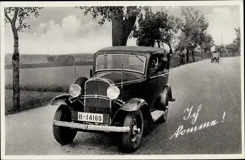 Ak ich komme, Automobil, KFZ Kennz. II 14160