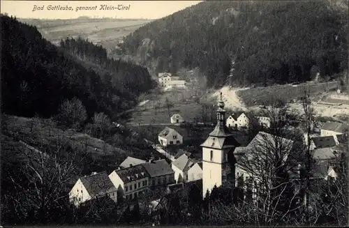 Ak Bad Gottleuba Berggießhübel, Teilansicht von Klein Tirol