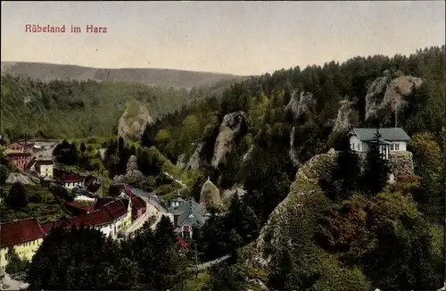 Ak Rübeland Oberharz am Brocken, Teilansicht, Berghütte