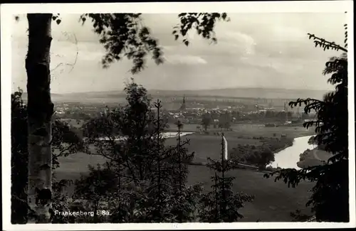 Ak Frankenberg an der Zschopau Sachsen, Durchblick zum Ort