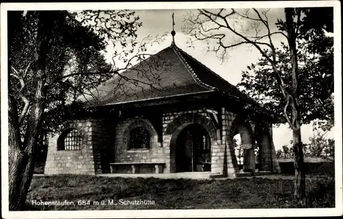 Ak Hohenstaufen Göppingen in Baden Württemberg, Schutzhütte