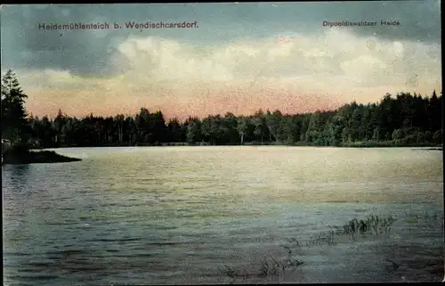 Ak Wendischcarsdorf Rabenau, Heidemühlenteich, Dippoldiswaldaer Heide