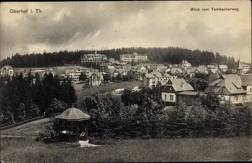 Ak Oberhof im Thüringer Wald, Blick vom Tambacherweg