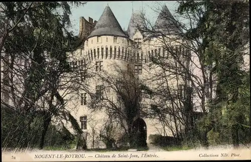 Ak Nogent le Rotrou Eure et Loir, Chateau de Saint Jean