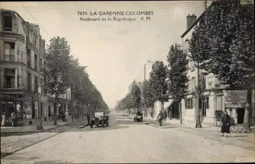 Ak La Garenne Colombes Hauts de Seine, Boulevard de la Republique