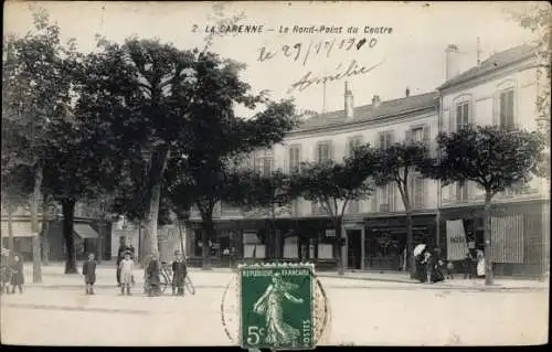 Ak La Garenne Hauts de Seine, La Rond Point du Centre