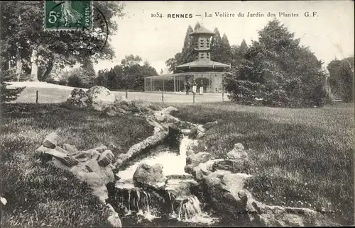 Ak Rennes Ille et Vilaine, La Voliere du Jardin des Plantes
