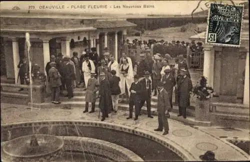 Ak Deauville Calvados, Plage Fleurie, Les Nouveaux Bains