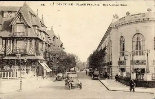 Ak Deauville Calvados, Plage Fleurie, Rue Gontaut Biron