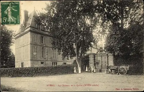 Ak Aveny Eure, Le Chateau et la Grille