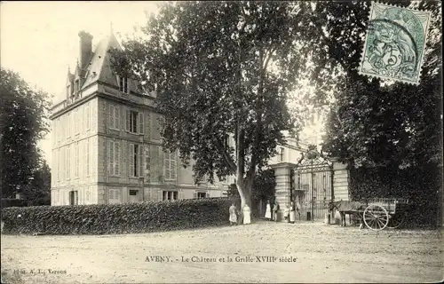 Ak Aveny Eure, Le Chateau et la Grille