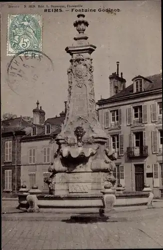 Ak Reims Marne, Fontaine Godinot