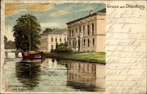 Künstler Litho Morisse, W, Oldenburg in Niedersachsen, Großherzogliches Palais, Augusteum