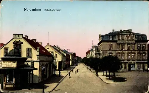 Ak Nordenham in Niedersachsen, Bahnhofstraße