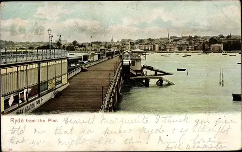 Ak Ryde Isle of Wight South East England, View from the Pier