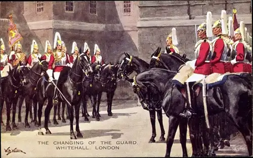Künstler Ak Wollen, W., B., Whitehall London City, Changing of the Guard