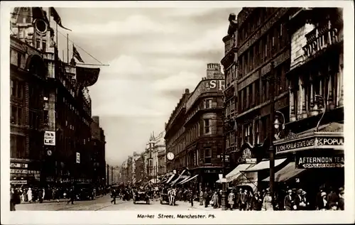 Ak Manchester North West England, Market Street