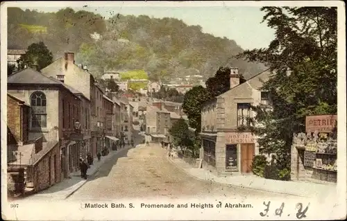 Ak Matlock Bath East Midlands, Promenade and Heights of Abraham