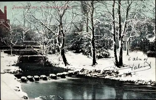 Ak Jesmond Dene Newcastle upon Tyne North East England, Winterlandschaft