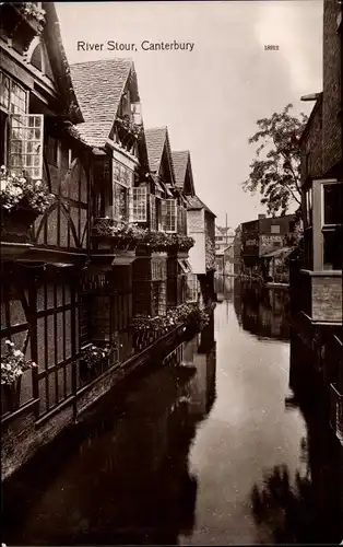 Ak Canterbury Kent England, River Stour