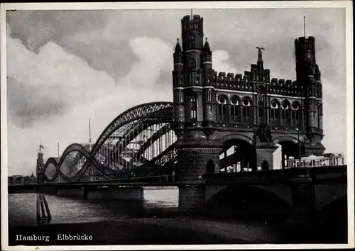 Ak Hansestadt Hamburg, Blick auf die neue Elbbrücke