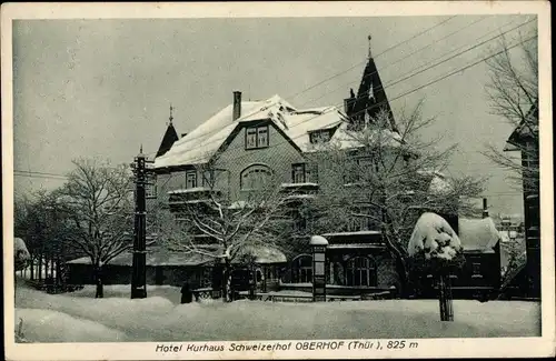 Ak Oberhof im Thüringer Wald, Hotel Kurhaus Schweizerhof