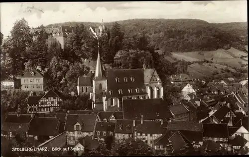 Ak Stolberg Südharz, Blick auf das Schloss