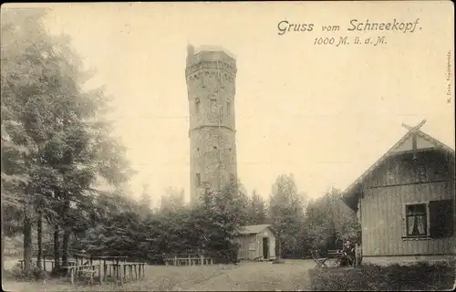 Ak Gehlberg Suhl in Thüringen, Schneekopf, Aussichtsturm