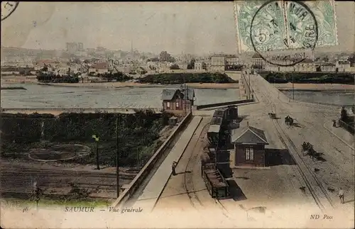 Ak Saumur Maine et Loire, Vue generale