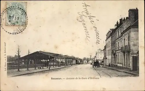 Ak Saumur Maine et Loire, Avenue de la Gare d'Orleans