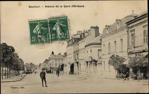 Ak Saumur Maine et Loire, Avenue de la Gare d'Orleans