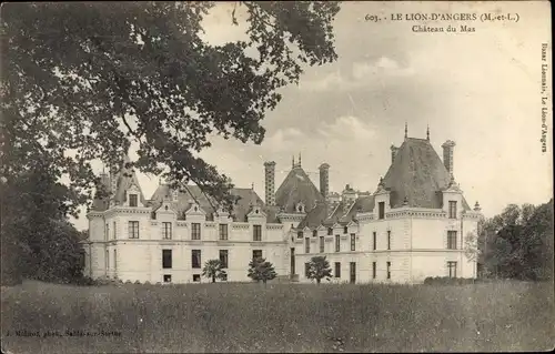 Ak Le Lion d'Angers Maine et Loire, Chateau du Mas