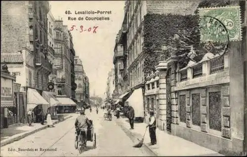 Ak Levallois Perret Hauts de Seine, Rue de Courcelles