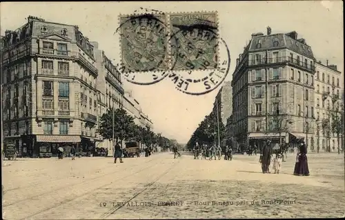 Ak Levallois Hauts de Seine, Boulevard Bineau pris du Rond Point