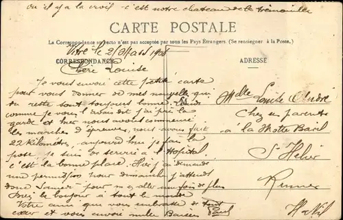 Buchstaben Ak Vitré Ille-et-Vilaine, Souvenir