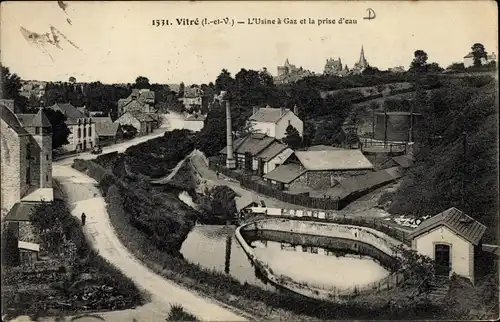 Ak Vitré Ille-et-Vilaine, L'Usine a Gaz et la prise d'eau