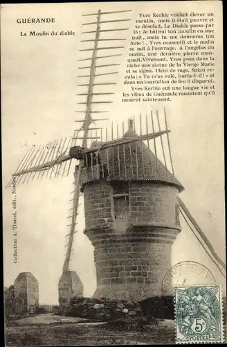 Ak Guérande Loire Atlantique, Le Moulin du diable