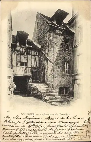 Ak Louviers Eure, Ancienne cour des Templiers