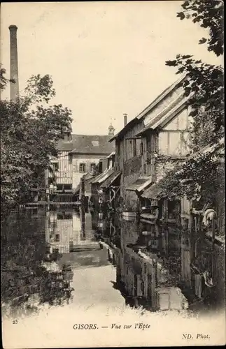 Ak Gisors Eure, Vue sur l'Epte