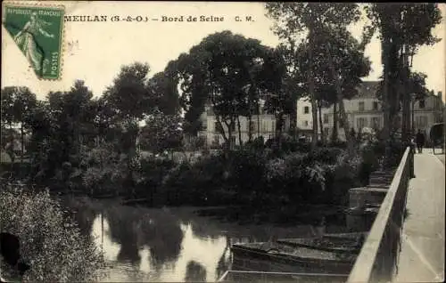 Ak Meulan Yvelines, Bords de la Seine