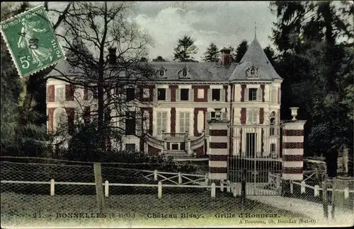 Ak Bonnelles Yvelines, Chateau Bissy, Grille d'Honneur