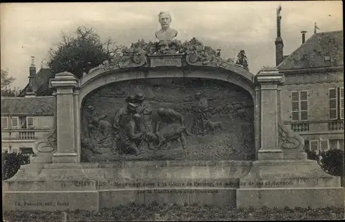 Ak Chartres Eure et Loir, Monument eleve de la Gloire de Pasteur