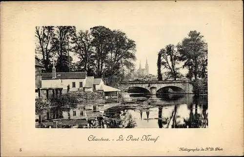 Ak Chartres Eure et Loir, Le Pont Neuf