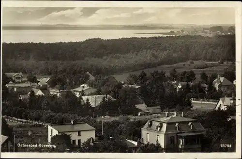 Ak Ostseebad Koserow auf Usedom, Teilansicht, Wald