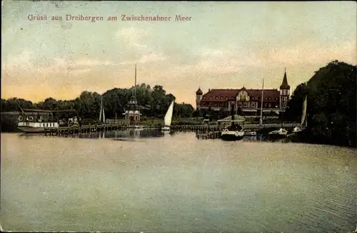 Ak Dreibergen Bad Zwischenahn in Niedersachsen, Blick auf den Ort