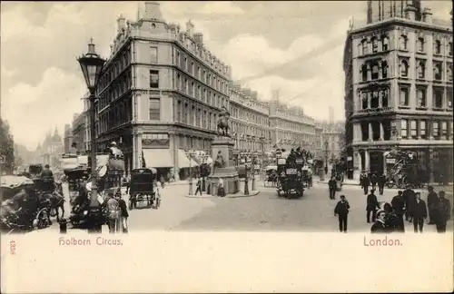 Ak London City England, Holborn Circus