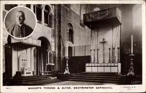 Ak City of Westminster London City, Cathedral, Bishops Throne, Altar, Archibishop Bourne