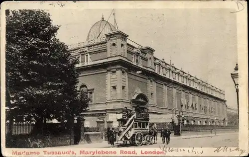 Ak London City England, Madame Tussauds, Marylebone Road