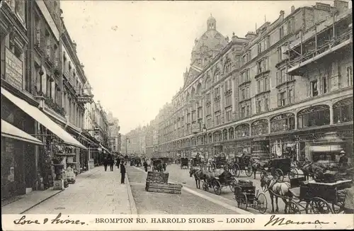 Ak London City, Brompton Road, Harrold Stores